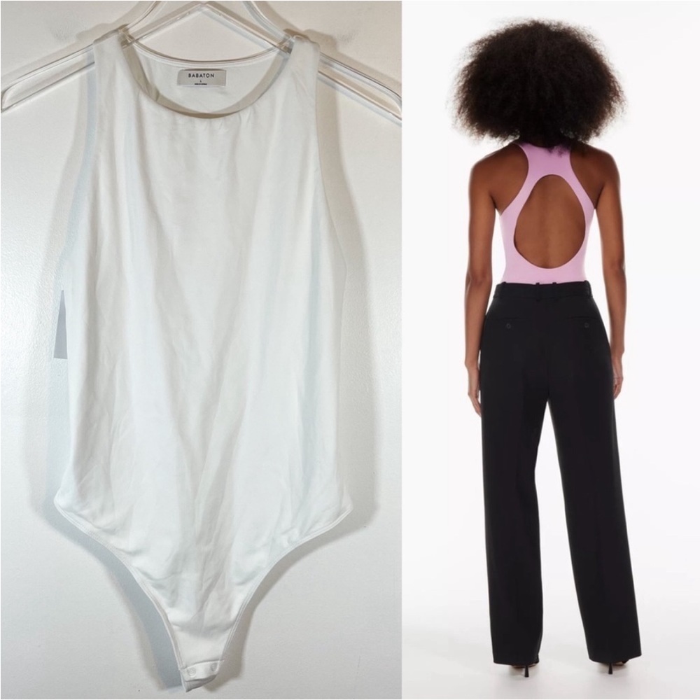 Babaton contour open back keyhole bodysuit xs